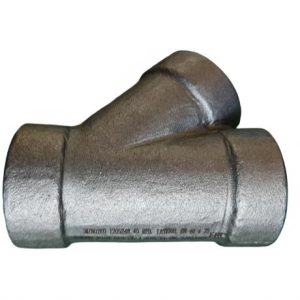ASME B16.11 carbon steel A105 45 degree socket weld lateral tee pipe fitting